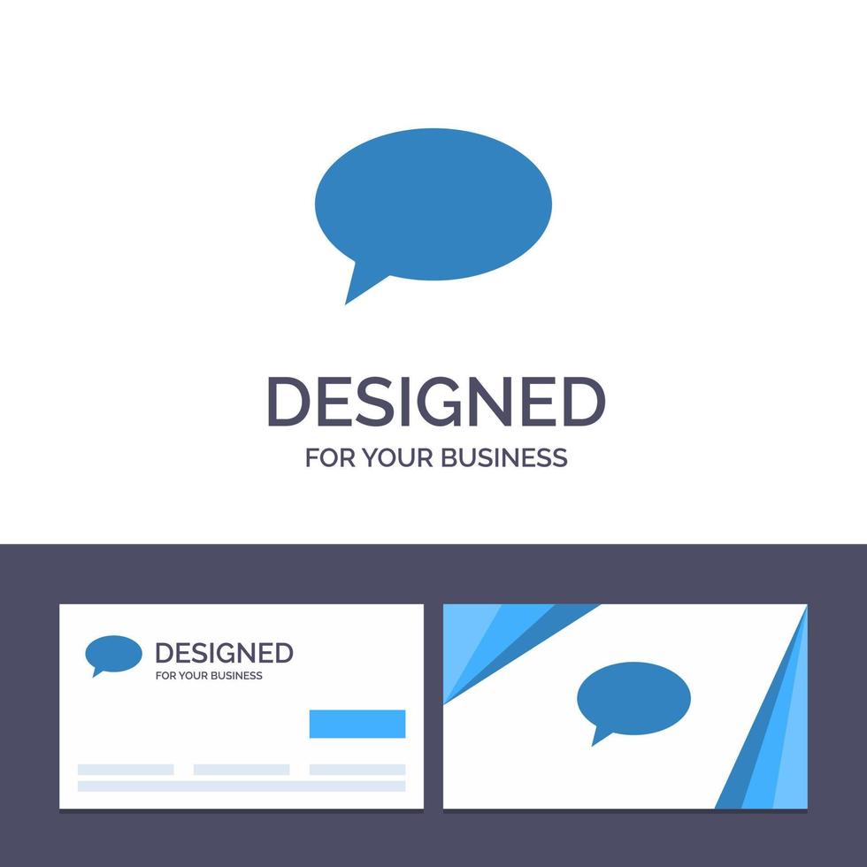 tarjeta de visita creativa y plantilla de logotipo chat chat masaje correo vector ilustración