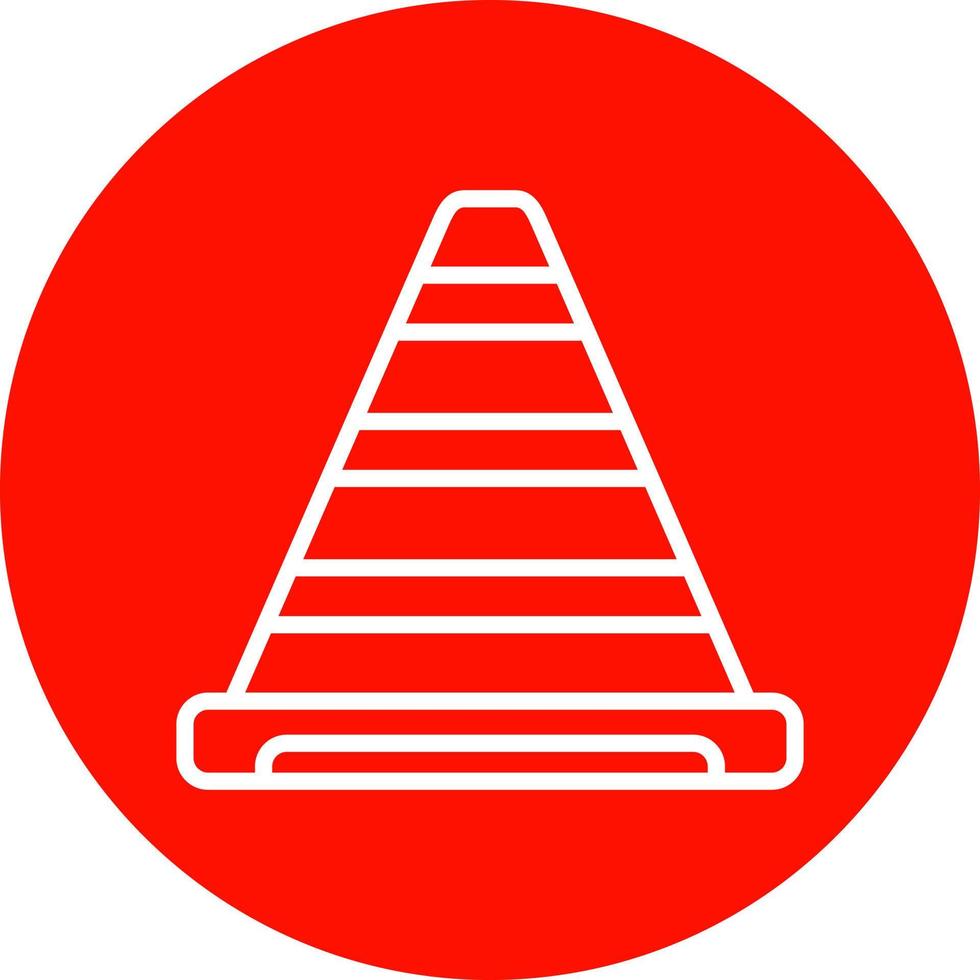 Traffic Cone Vector Icon Design