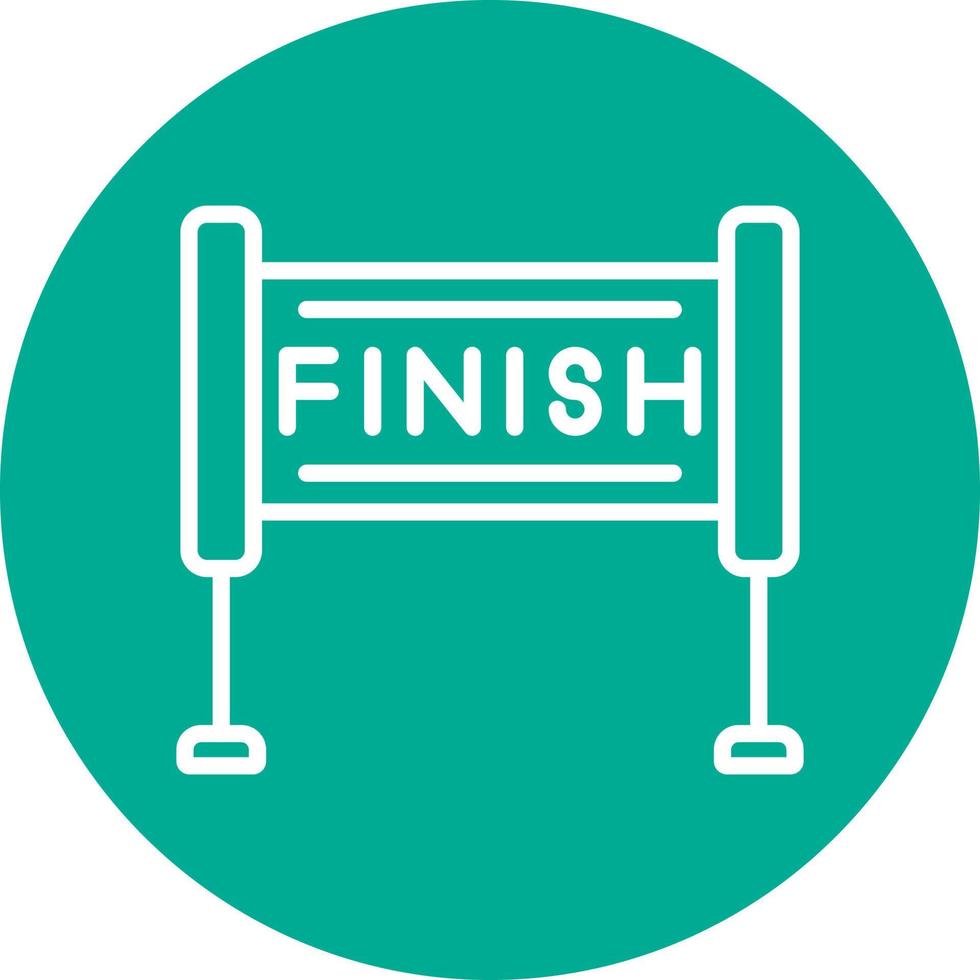 Finish Line Vector Icon Design