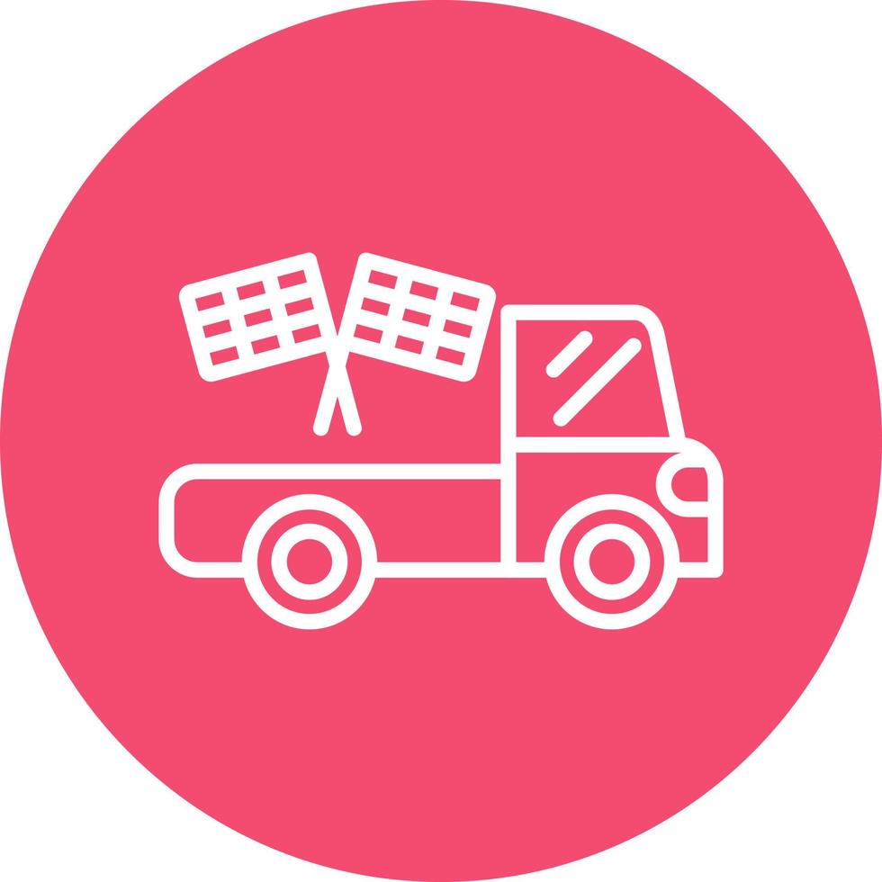 Race Truck Vector Icon Design