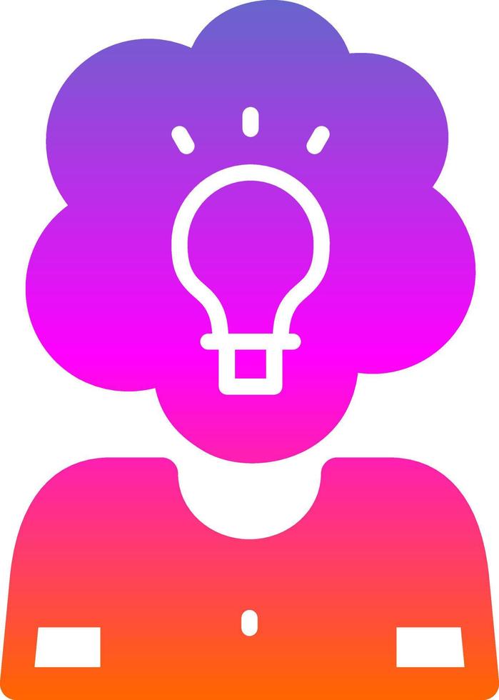 diseño de icono de vector de pensamiento creativo