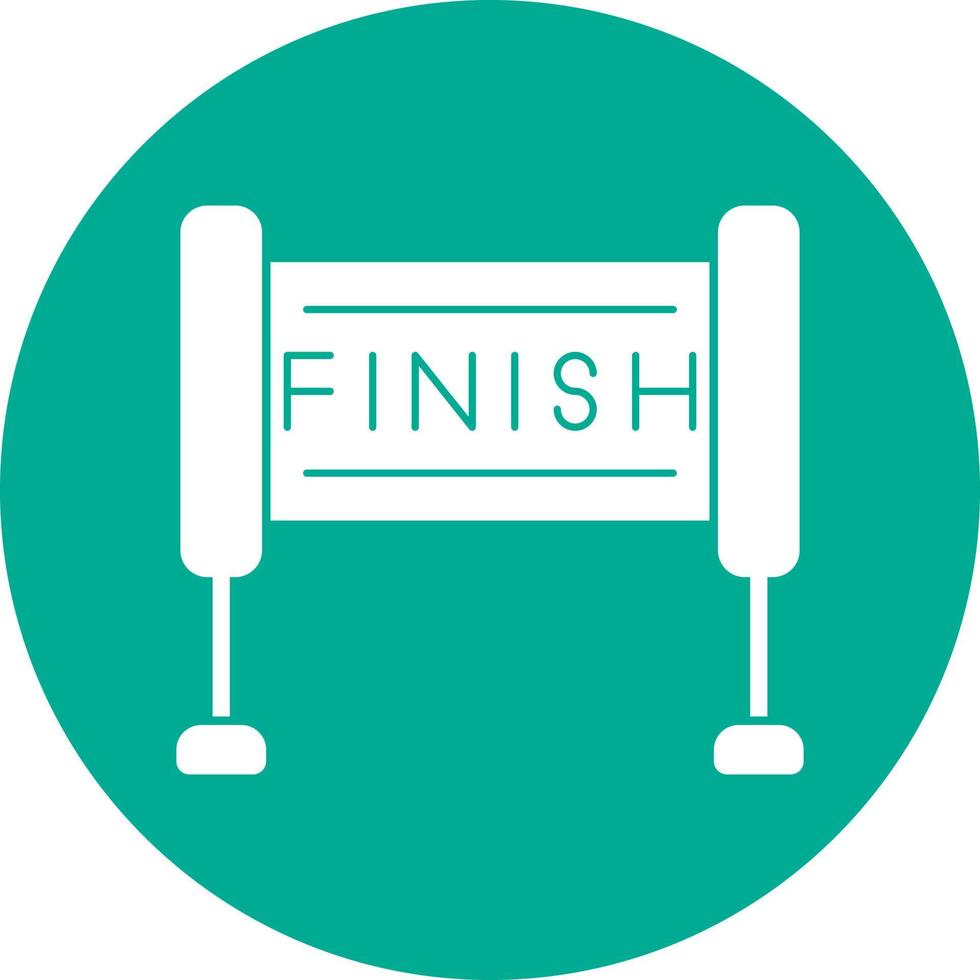 Finish Line Vector Icon Design