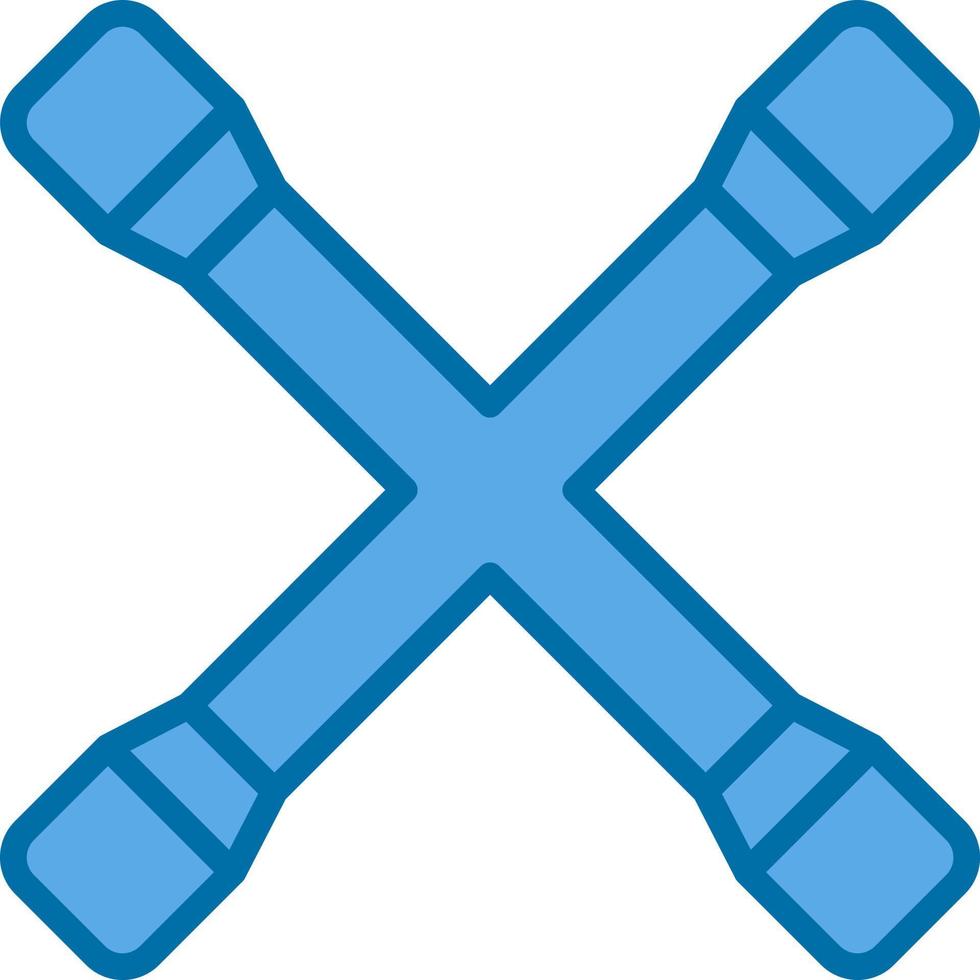Cross Wrench Vector Icon Design