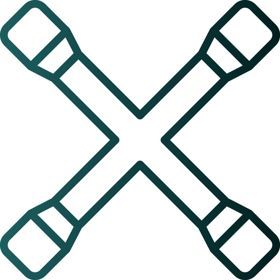 Cross Wrench Vector Icon Design