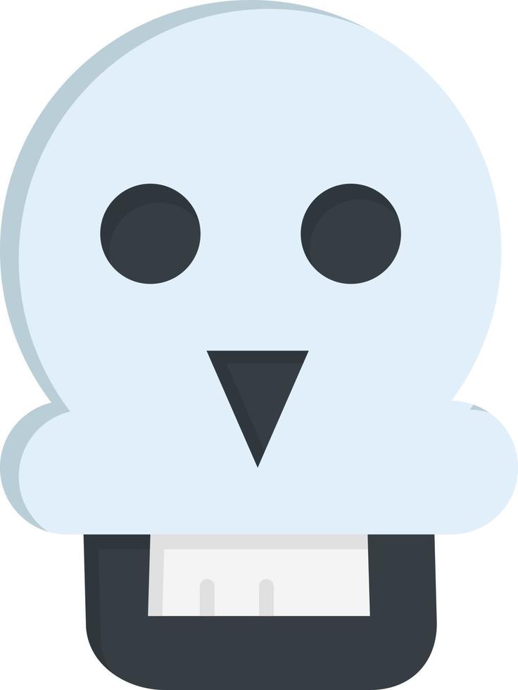 Skull Skull Death Medical Man  Flat Color Icon Vector icon banner Template