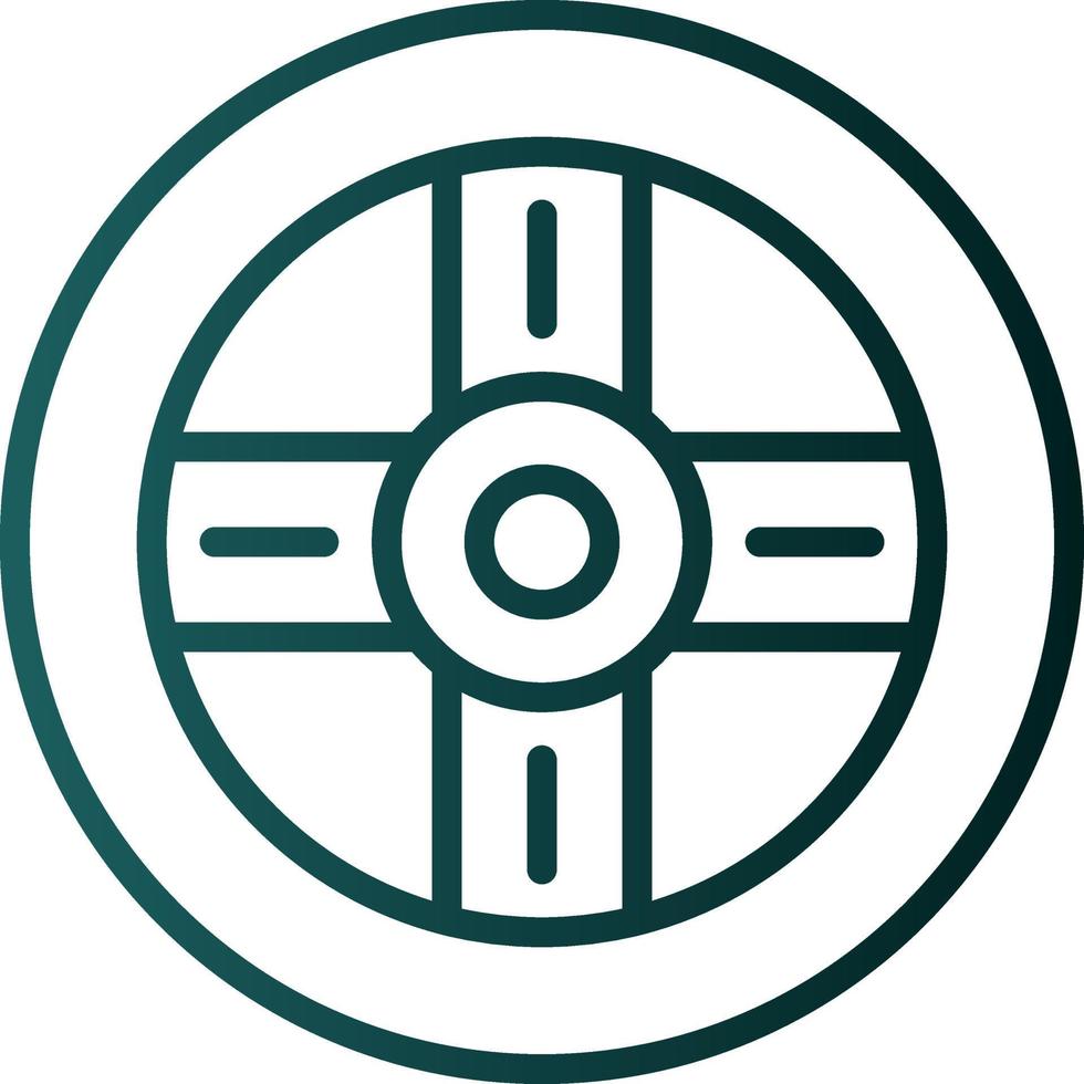 Steering Wheel Vector Icon Design