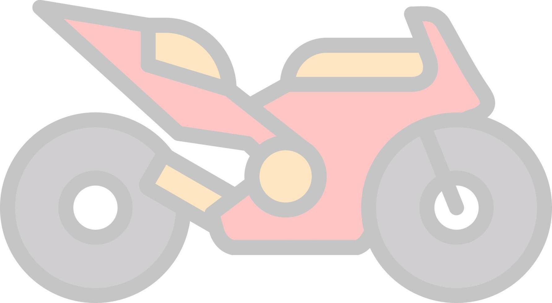 Race Bike Vector Icon Design