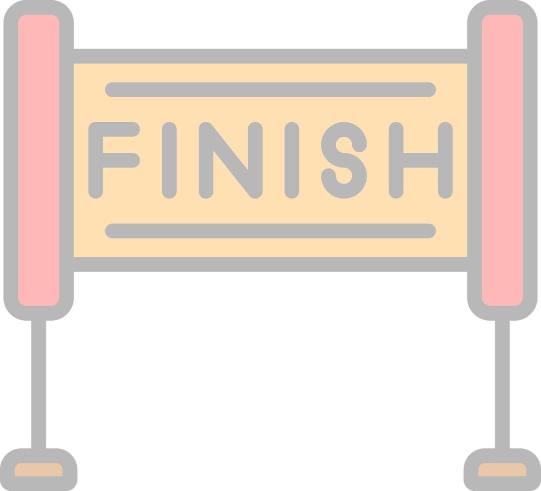 Finish Line Vector Icon Design