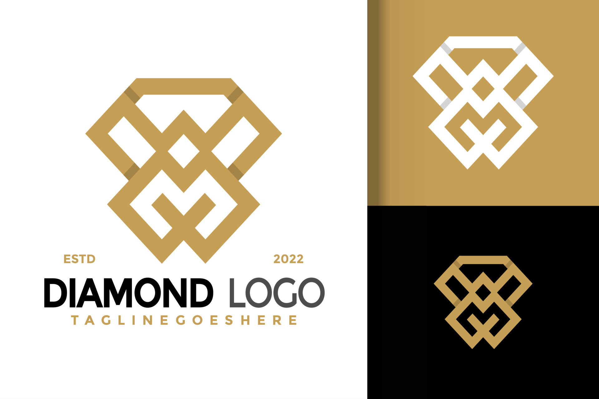 M Letter Diamond Logo Design Vector Illustration Template 15986968