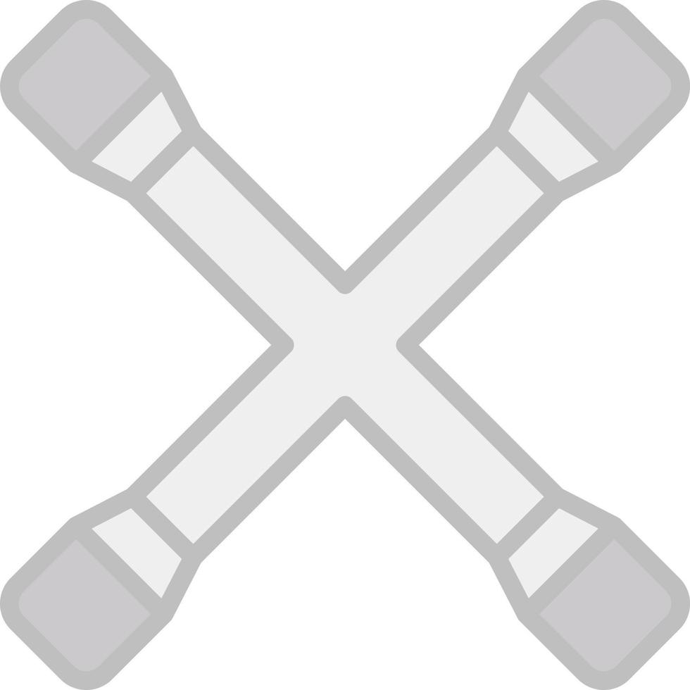 Cross Wrench Vector Icon Design