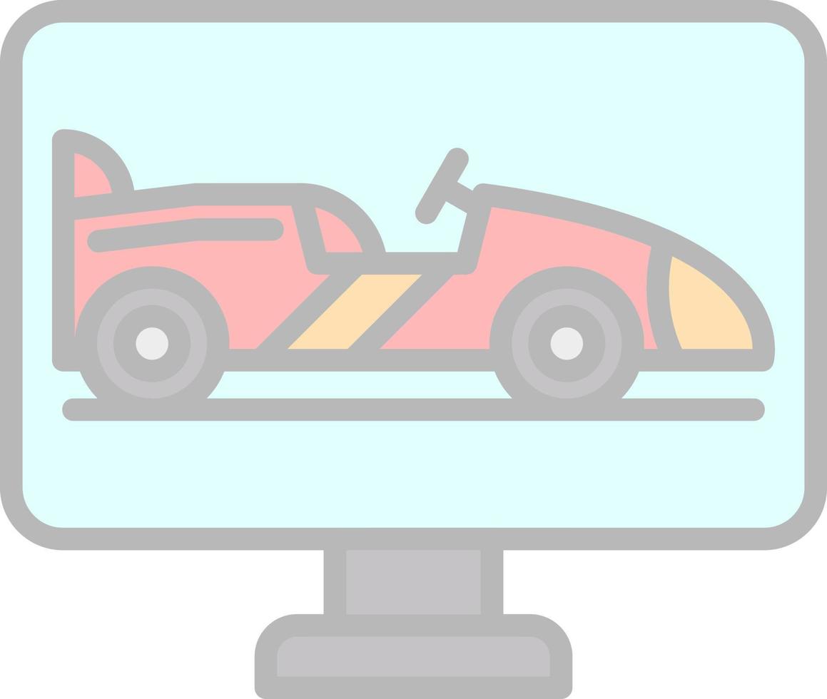 Race Screen Vector Icon Design