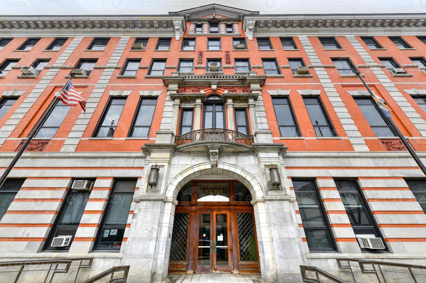 The exterior of the historic Dutchess County Courthouse in downtown Poughkeepsie, New York. photo