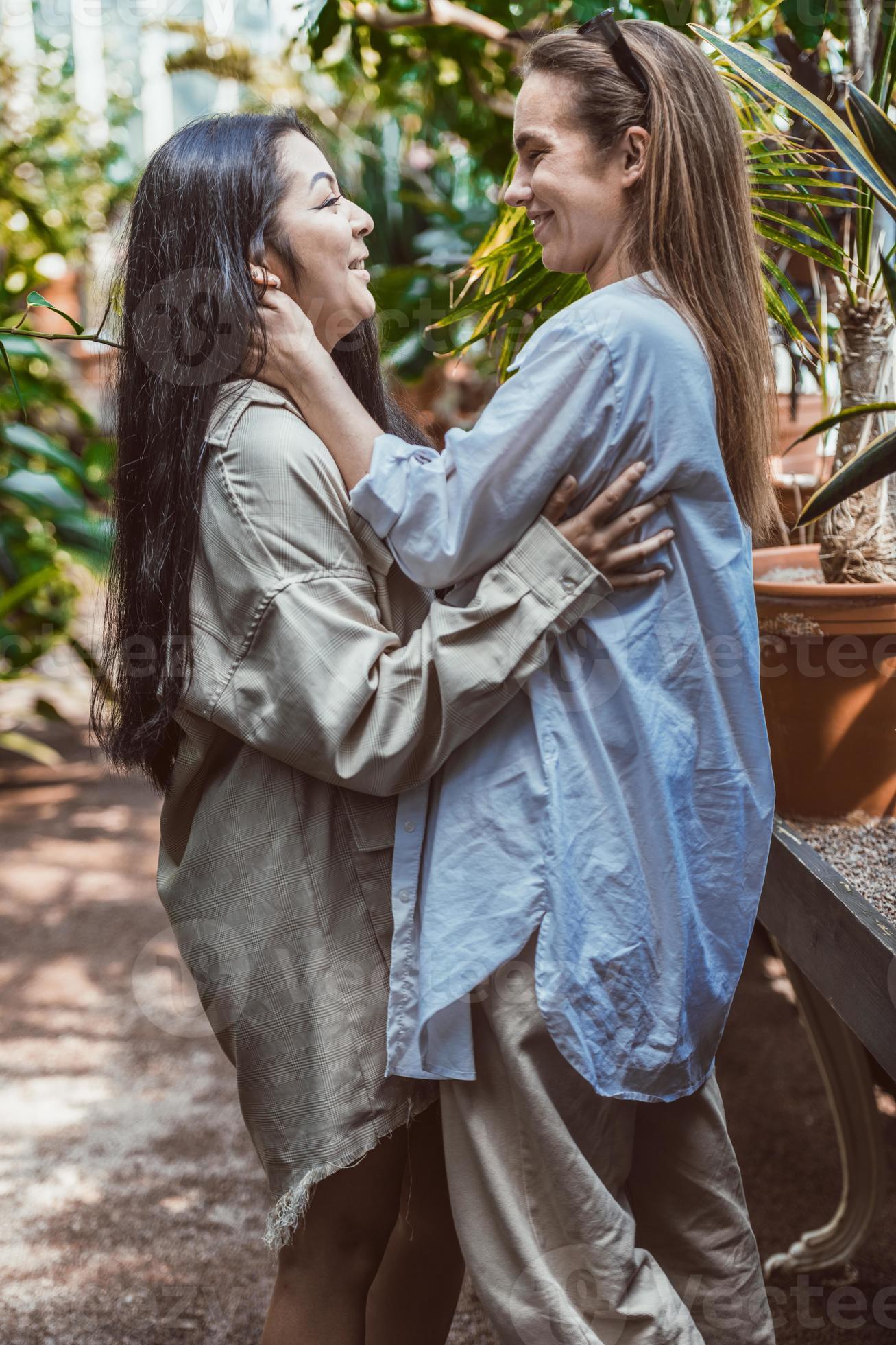 Same sex young married female couple in their daily routine showing some affection LGBT 15987397 Stock Photo at Vecteezy photo