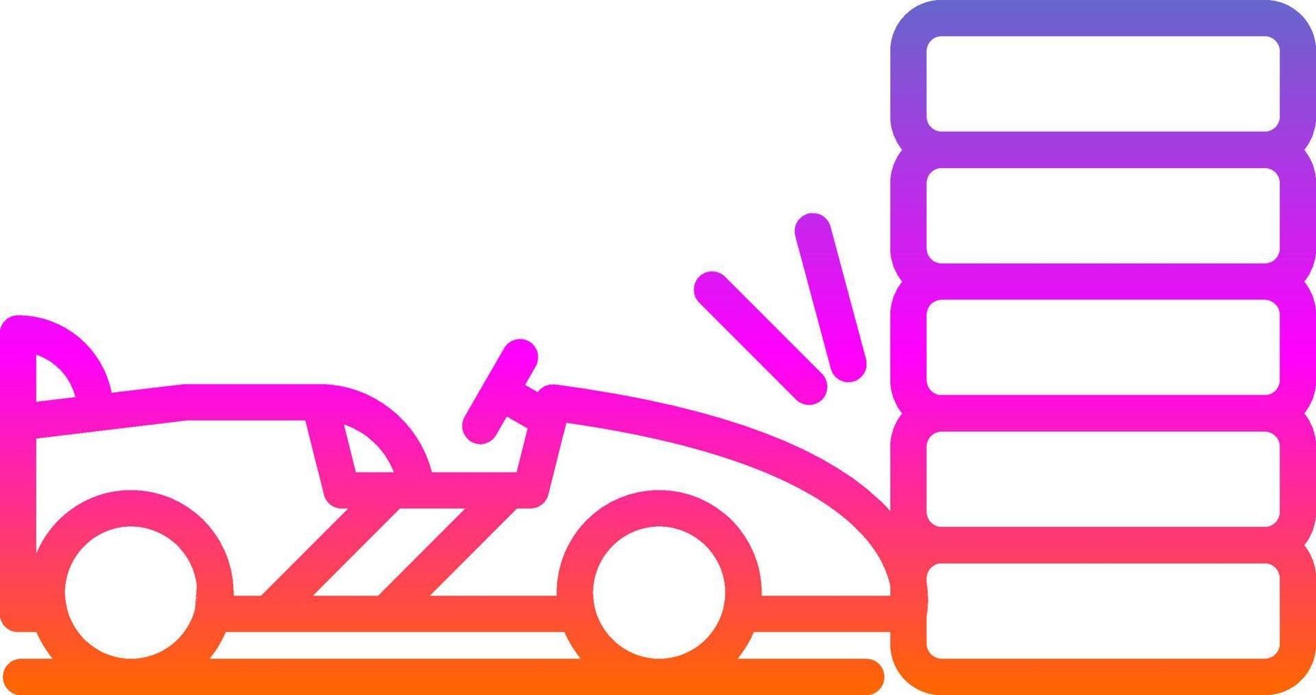 diseño de icono de vector de accidente de carrera