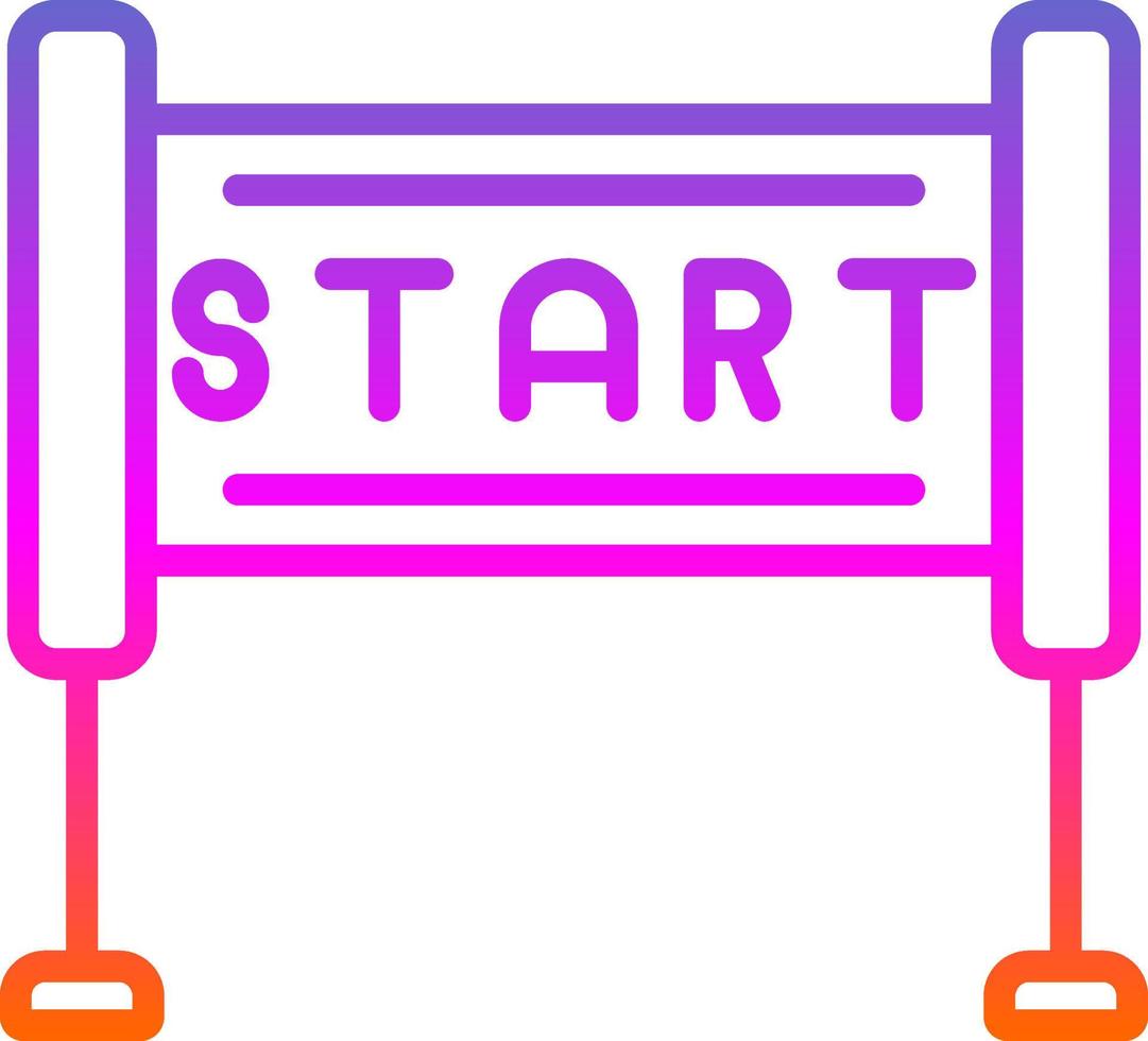 Race Start Vector Icon Design