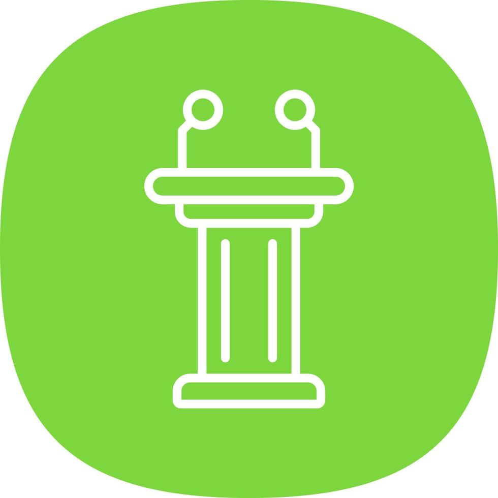 Tribune Vector Icon Design