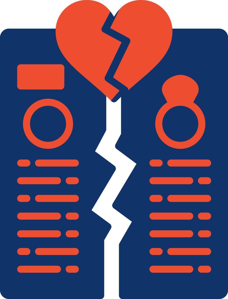 Divorce Creative Icon Design vector