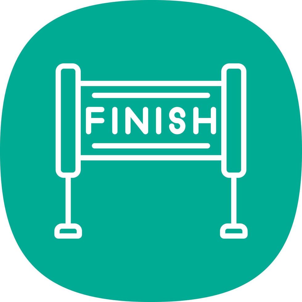 Finish Line Vector Icon Design