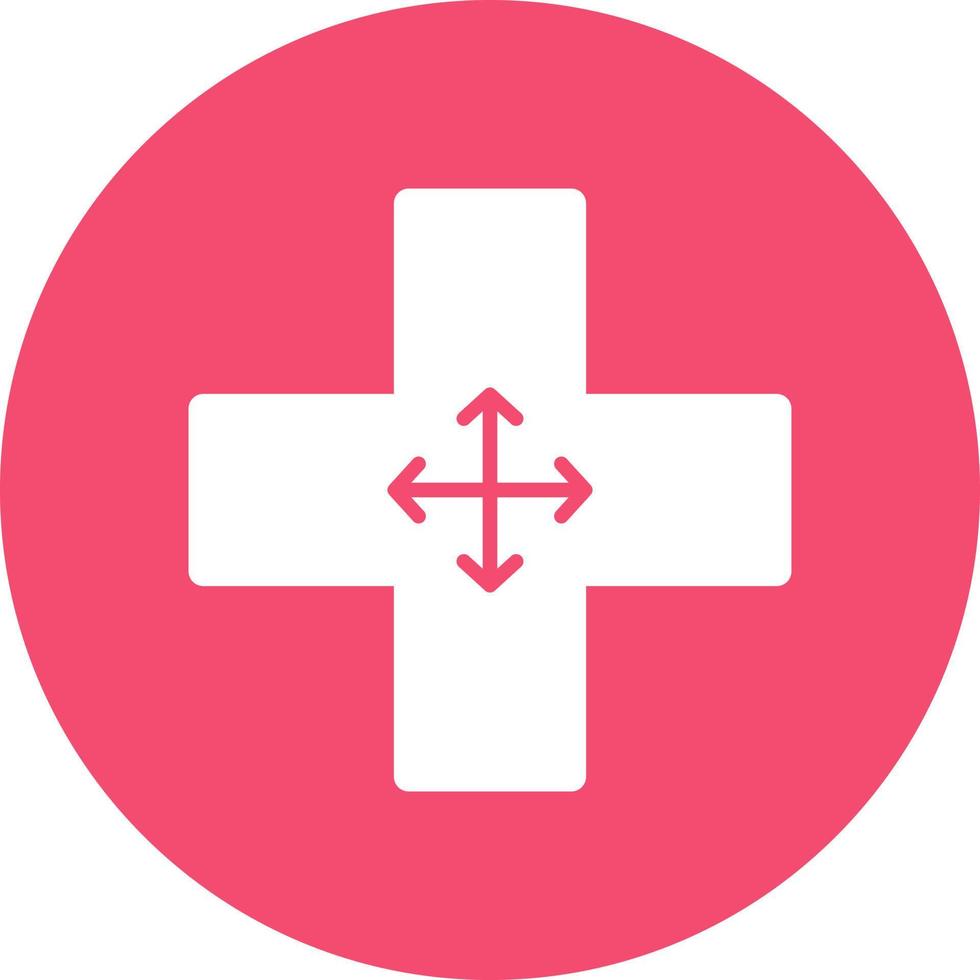 Four Way Intersection Vector Icon Design