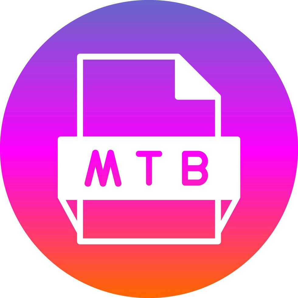 Mtb File Format Icon vector