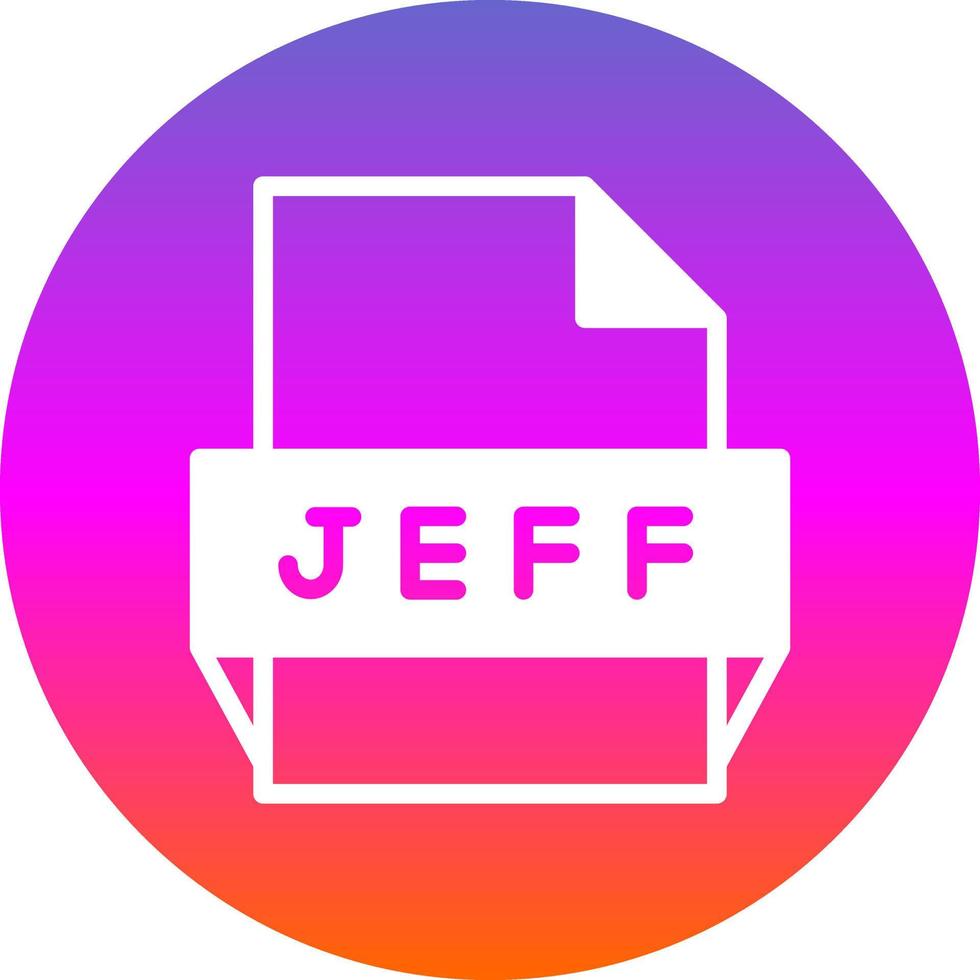 icono de formato de archivo jeff vector