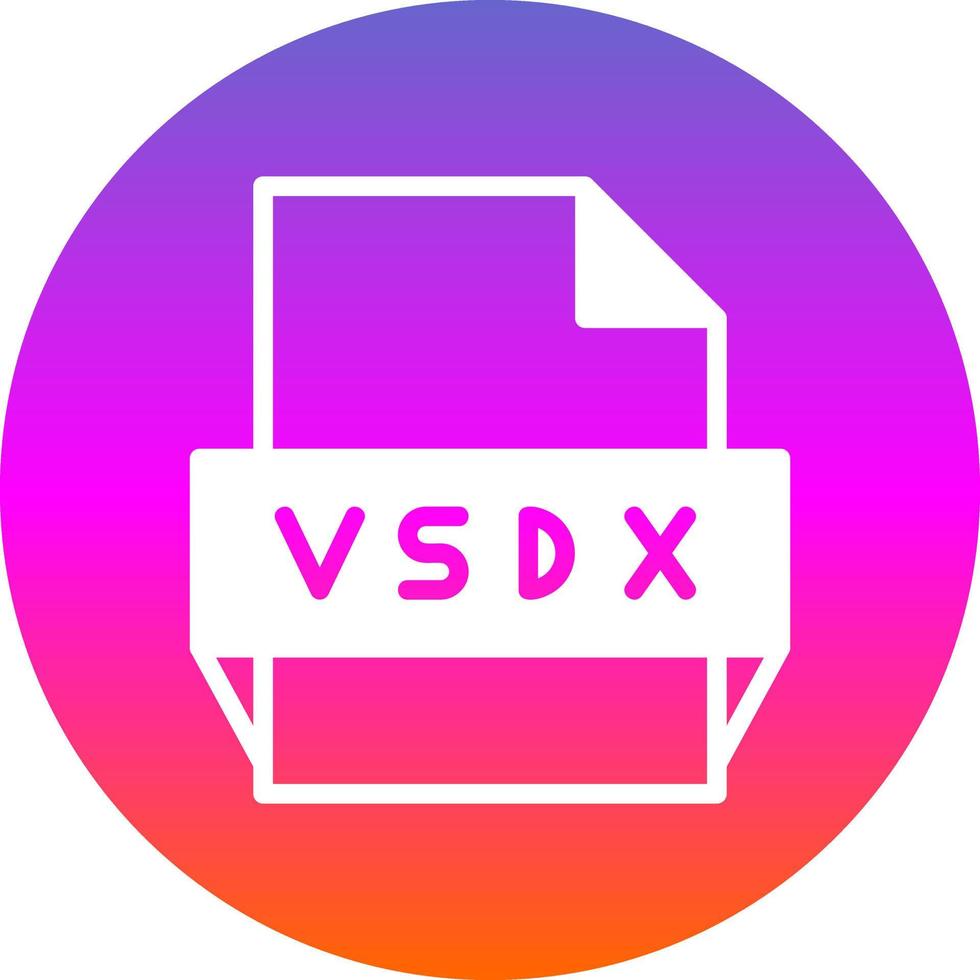 icono de formato de archivo vsdx vector