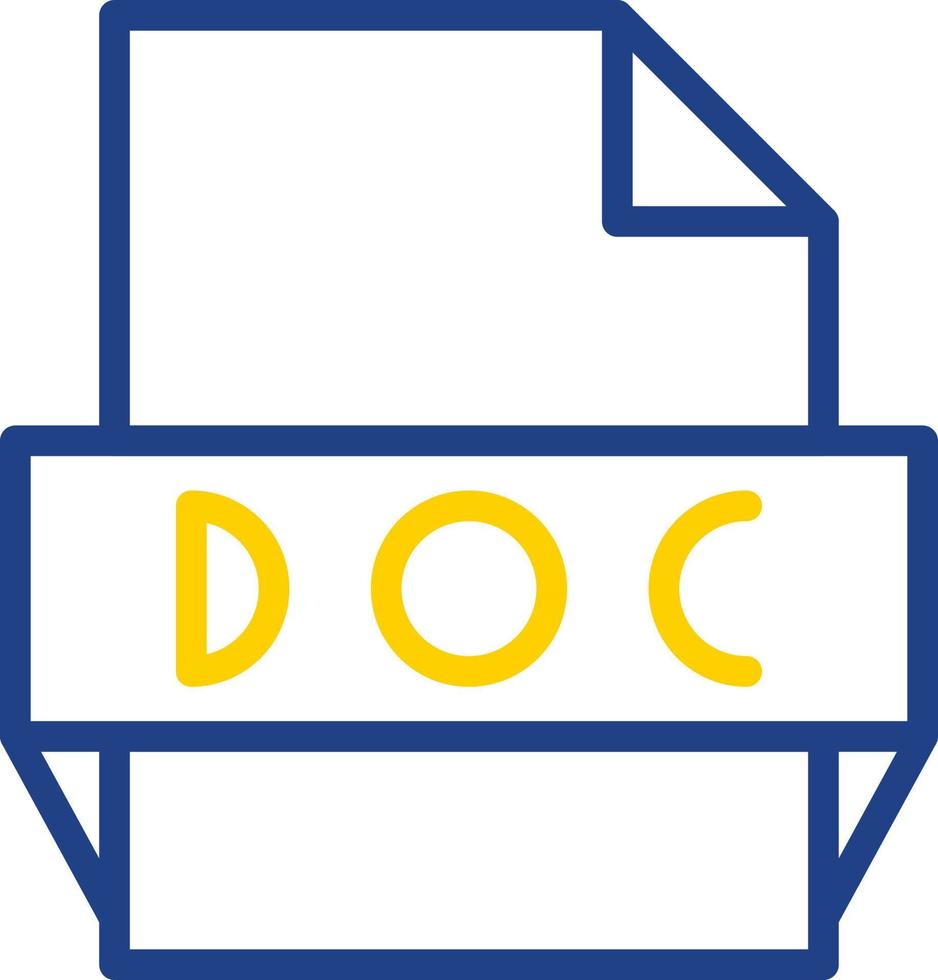 Doc File Format Icon vector