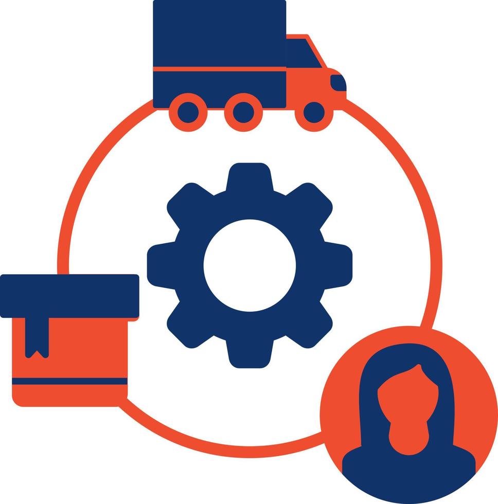 Supply Chain Creative Icon Design vector