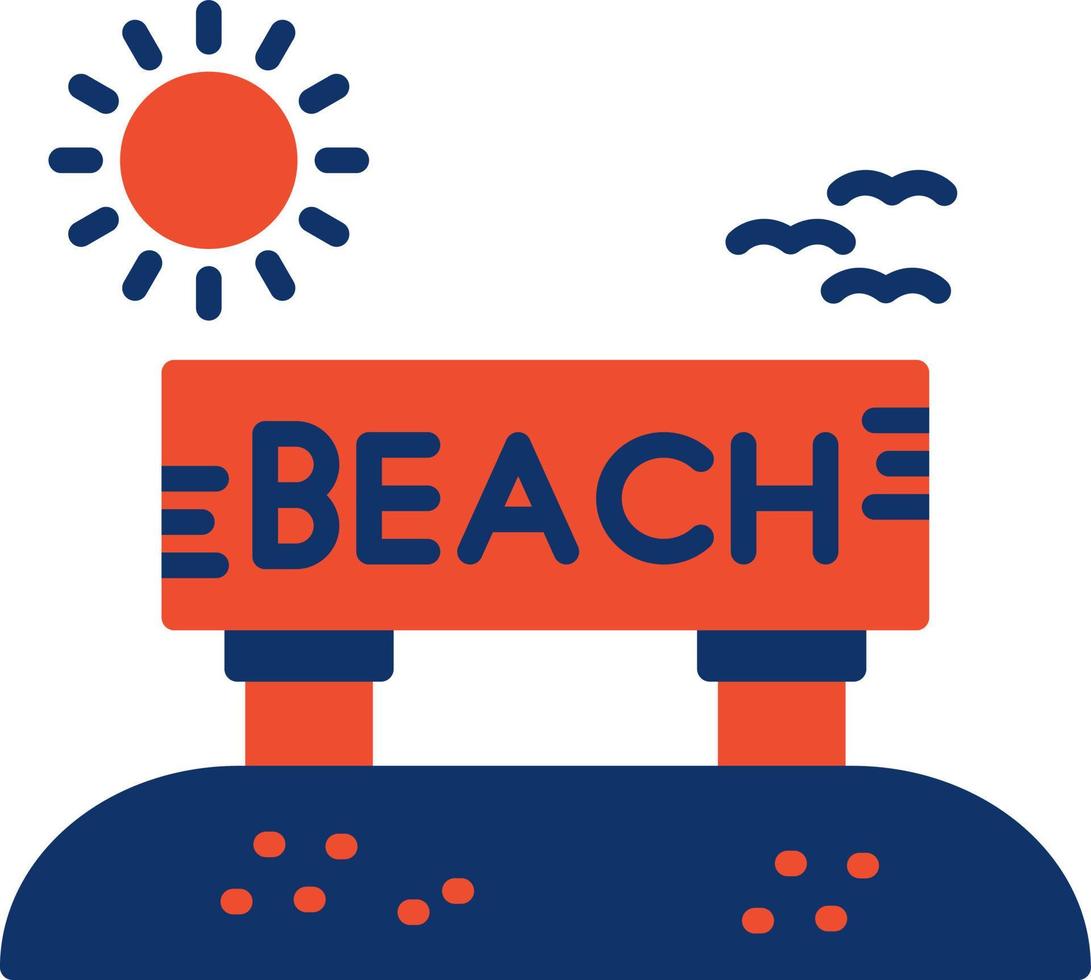 diseño de icono creativo de playa vector