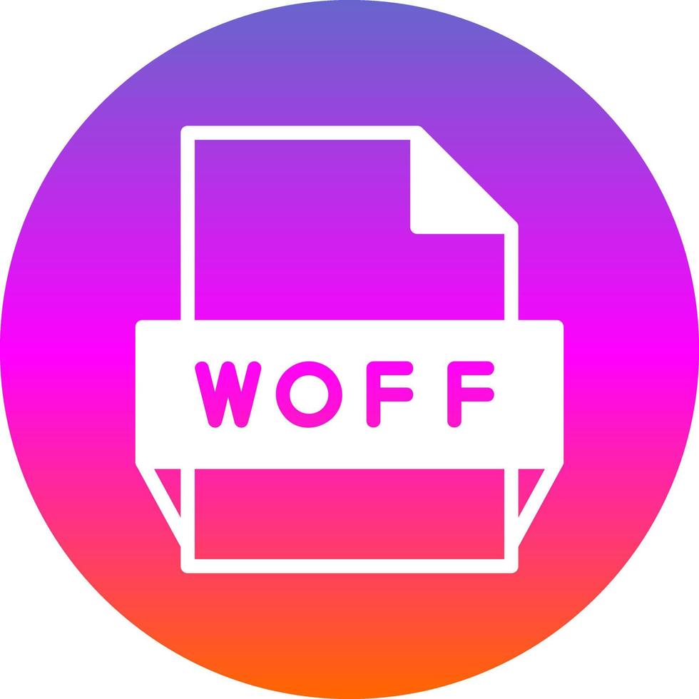 Woff File Format Icon vector