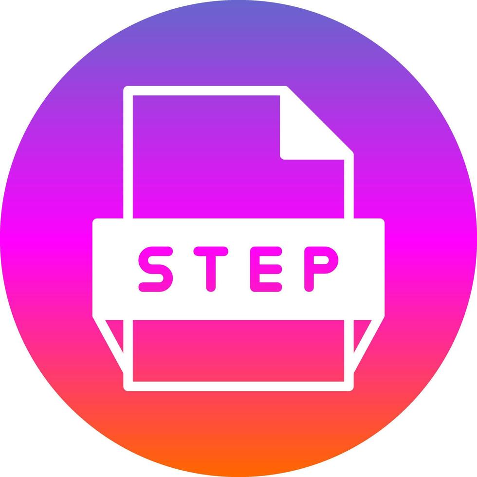 Step File Format Icon vector