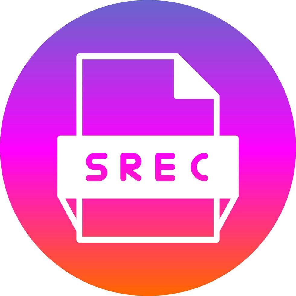 icono de formato de archivo srec vector