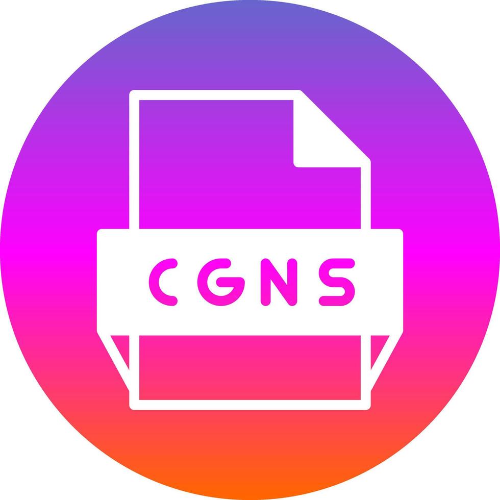 Cgns File Format Icon vector