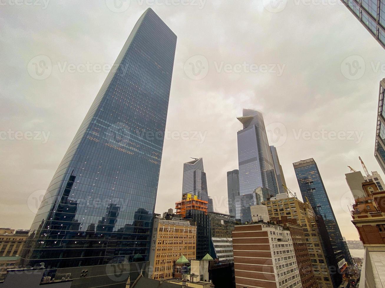 New York City - Dec 13, 2019 -  Modern high-rises in Hudson Yards, New York City. photo