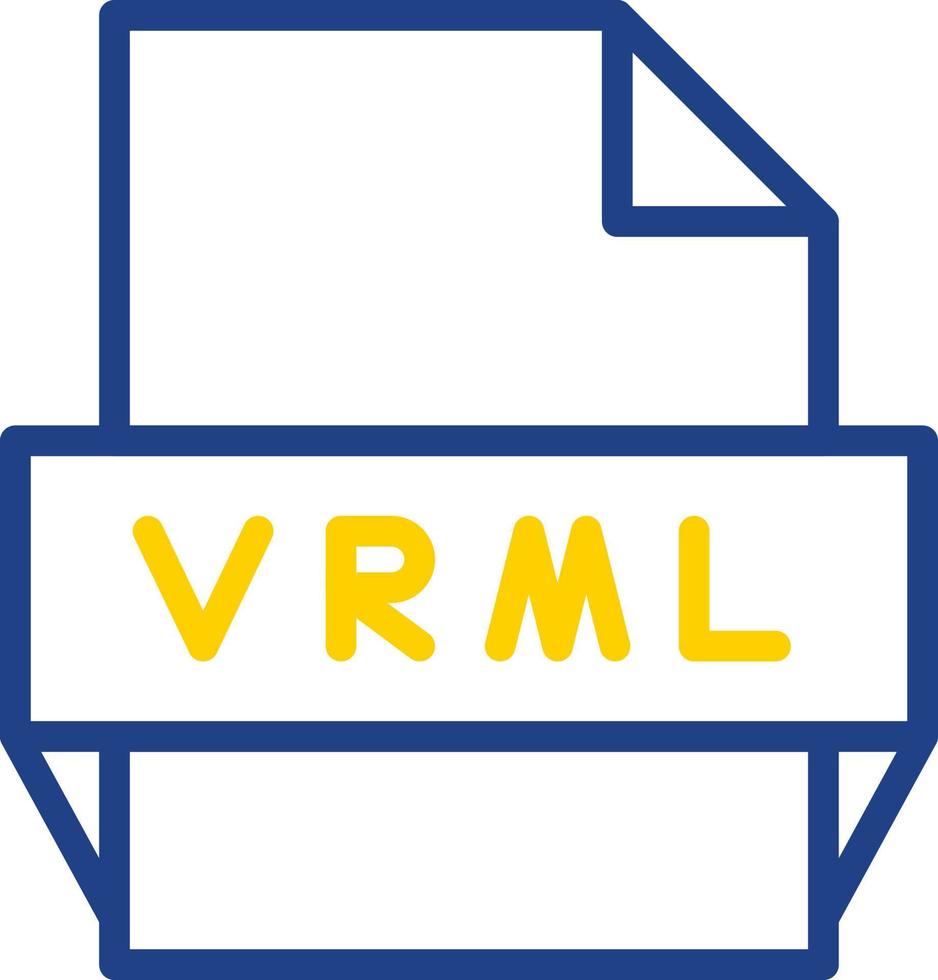 Vrml File Format Icon vector