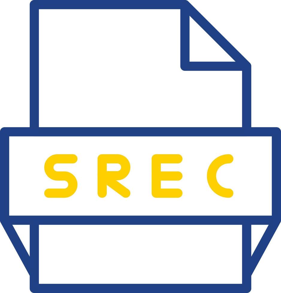 icono de formato de archivo srec vector