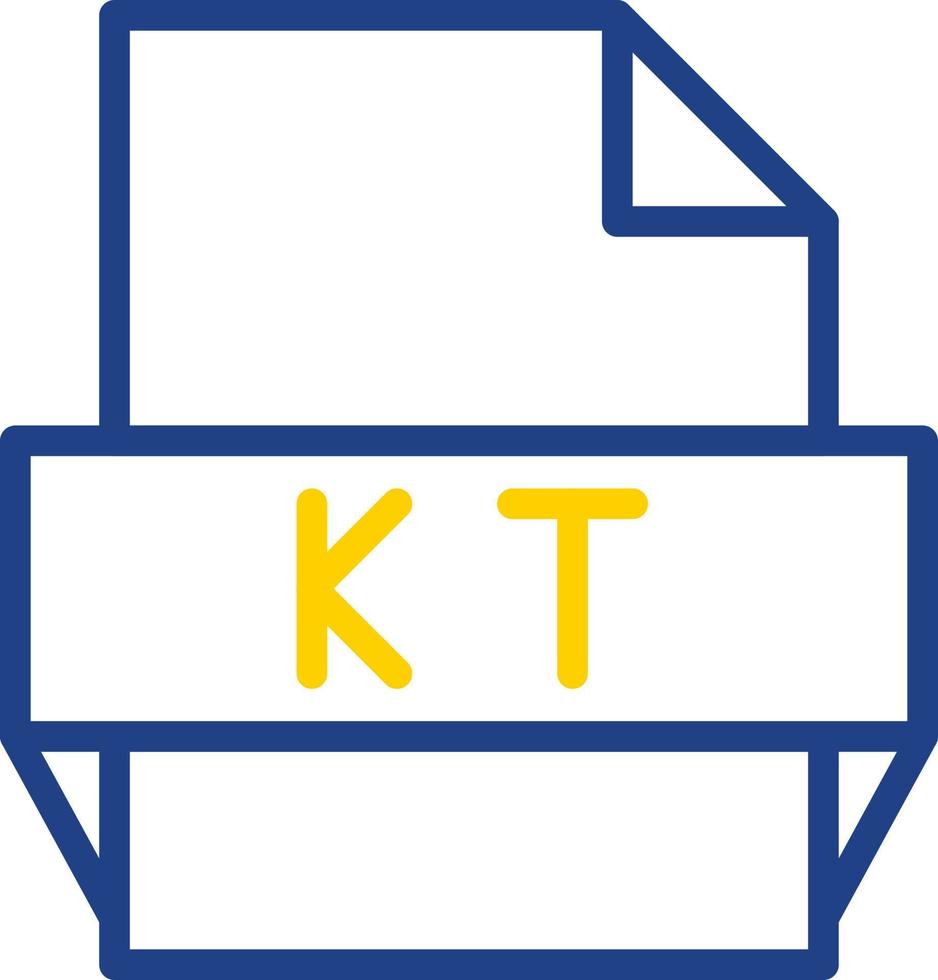 Kt File Format Icon vector