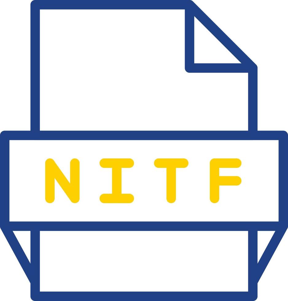 icono de formato de archivo nitf vector