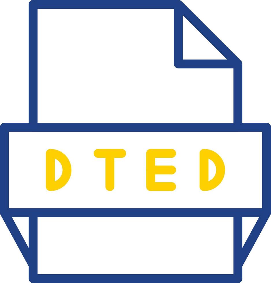 Dted File Format Icon vector