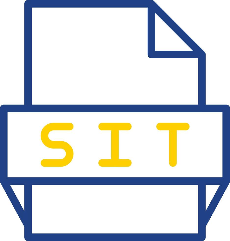 Sit File Format Icon vector