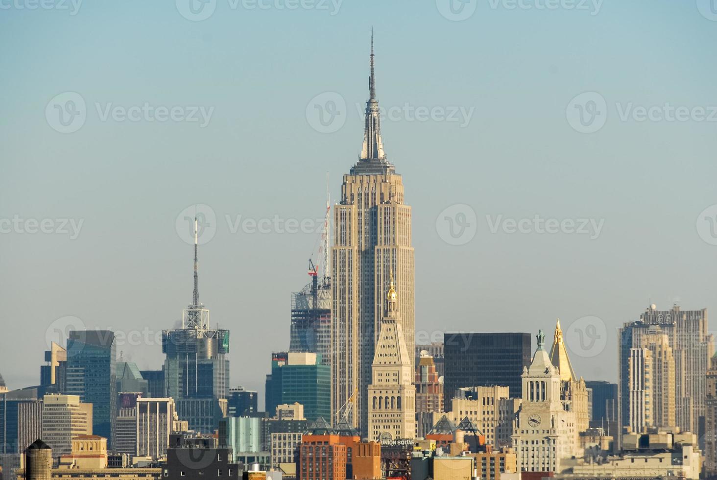 Midtown Manhattan view from the Brooklyn Bridge. photo