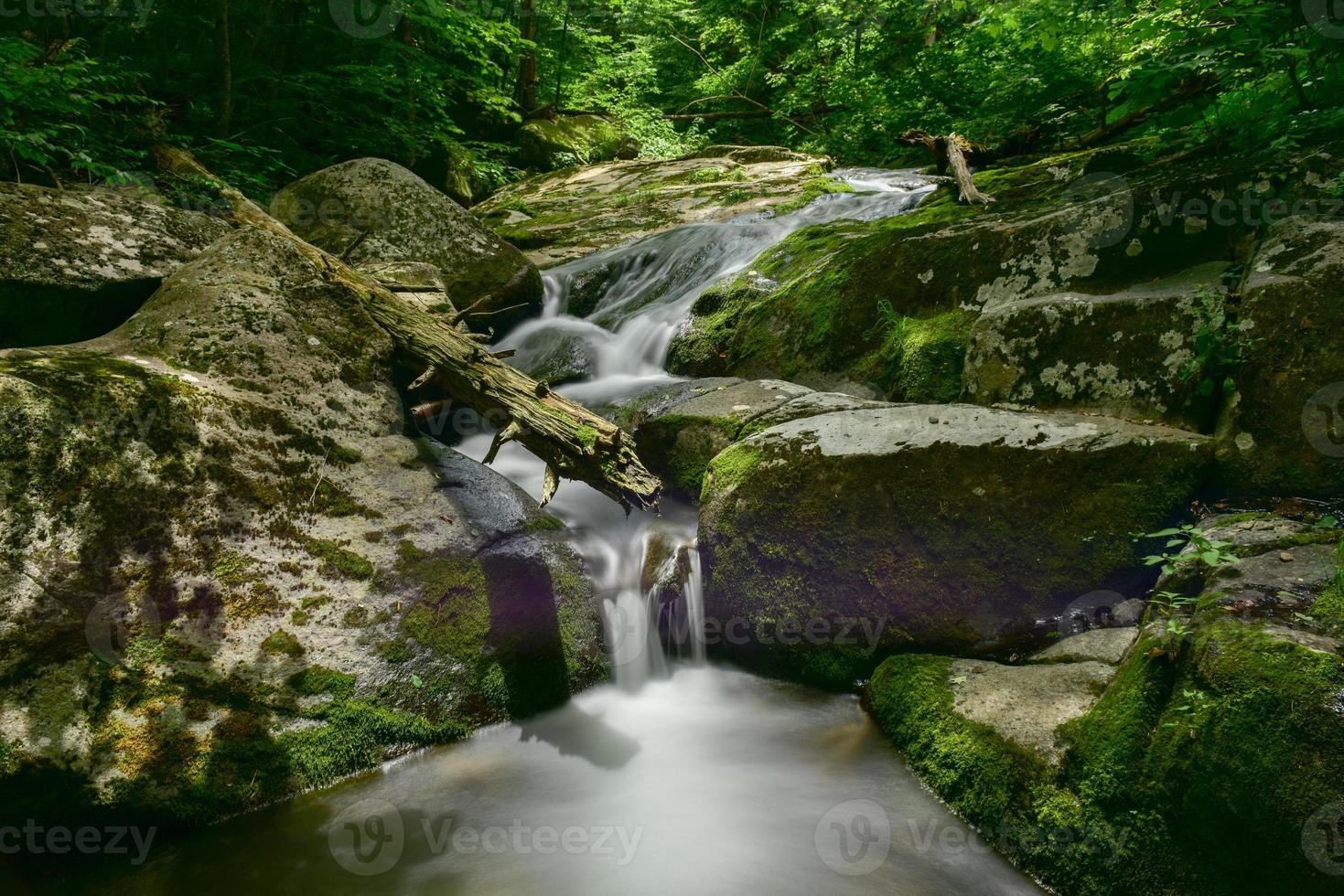 Waterfalls along a hiking trail in the Shenandoah Valley and Blue Ridge Mountains from Shenandoah National Park, Virginia photo