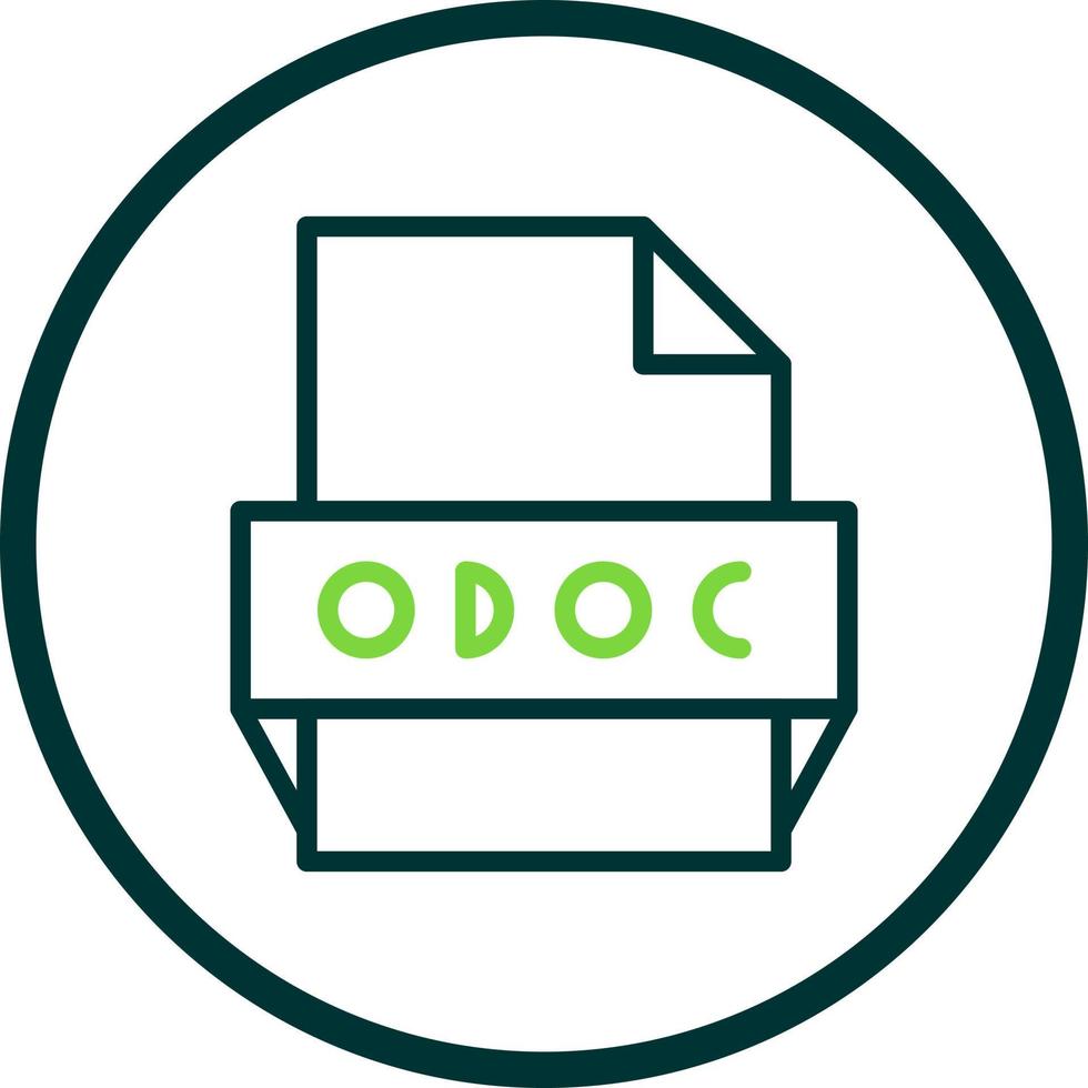 Odoc File Format Icon vector