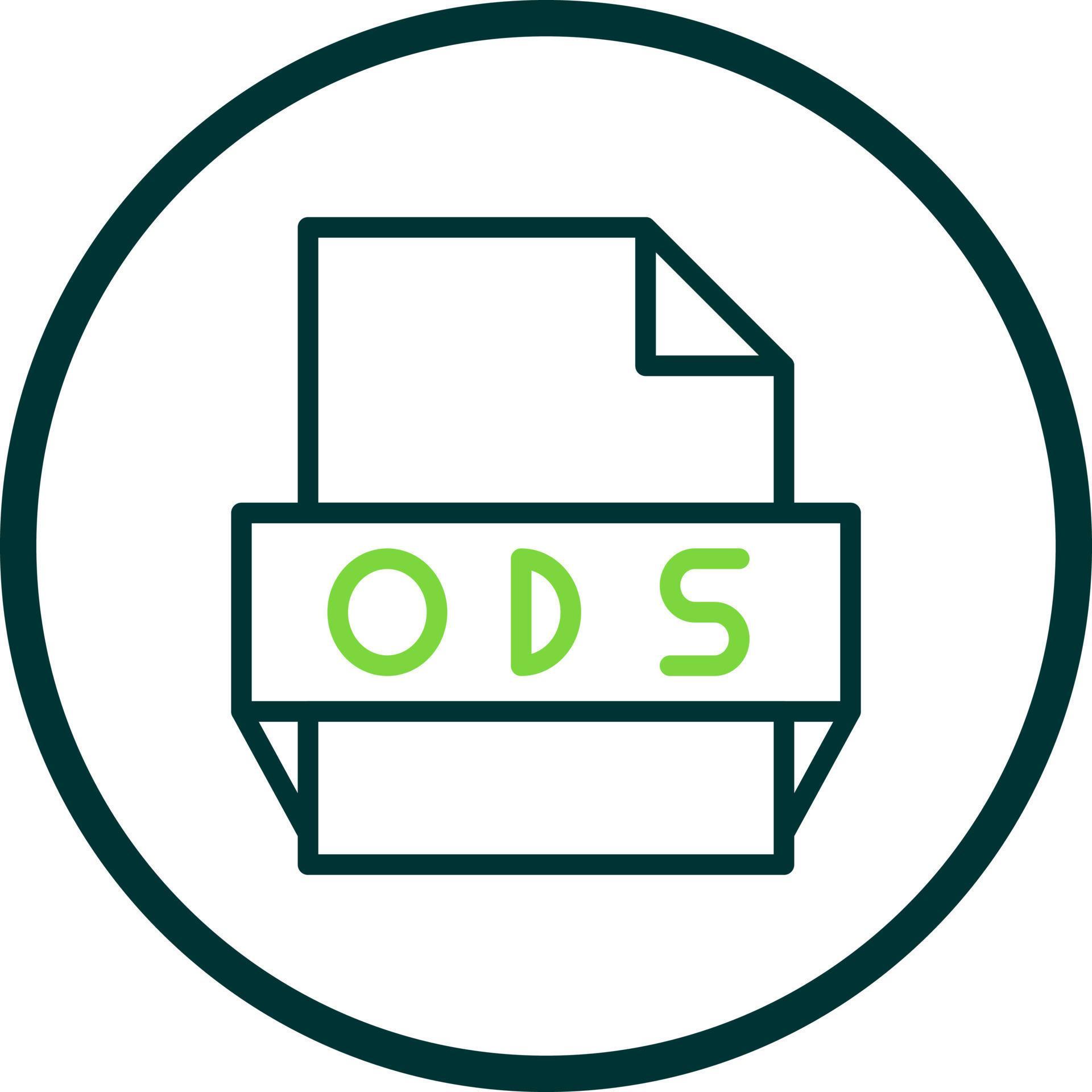 Ods File Format Icon 15991196 Vector Art at Vecteezy