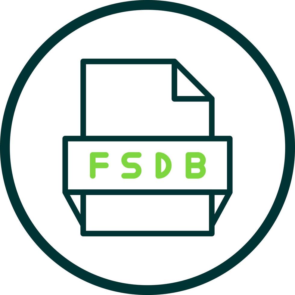 Fsdb File Format Icon vector