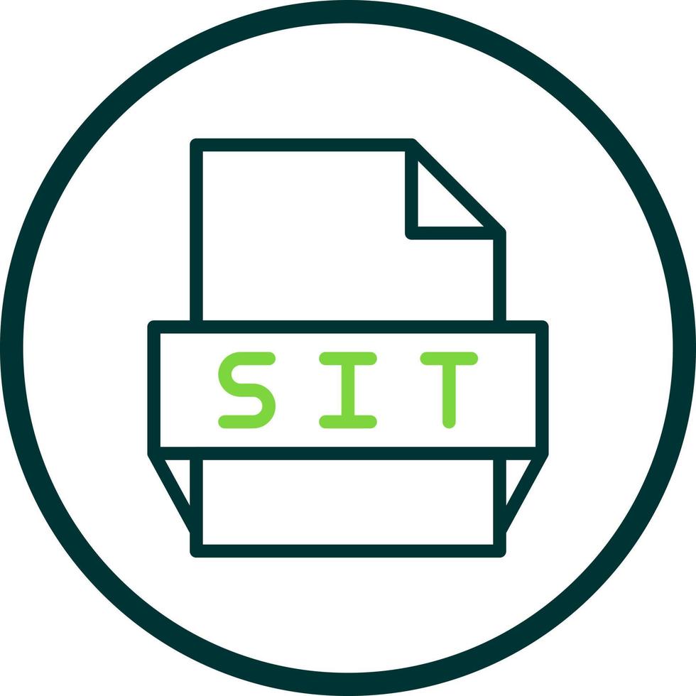 Sit File Format Icon vector