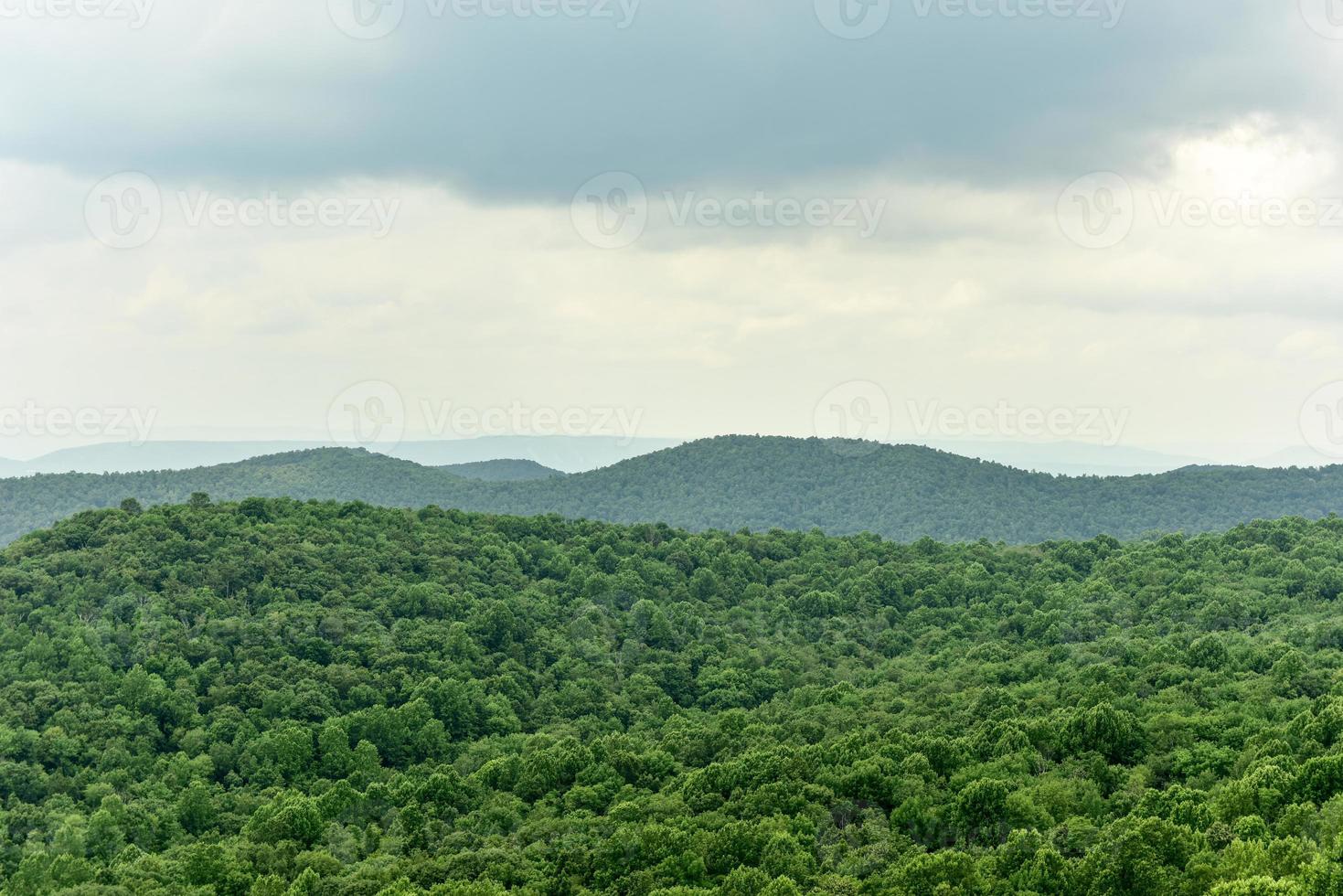 View of the Shenandoah Valley and Blue Ridge Mountains from Shenandoah National Park, Virginia photo