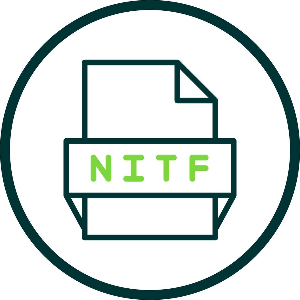 Nitf File Format Icon vector