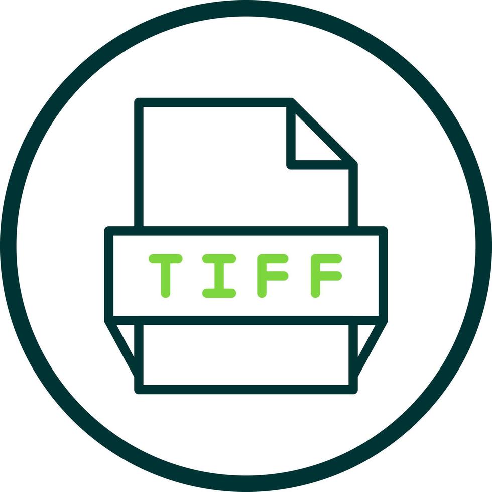 icono de formato de archivo tiff vector