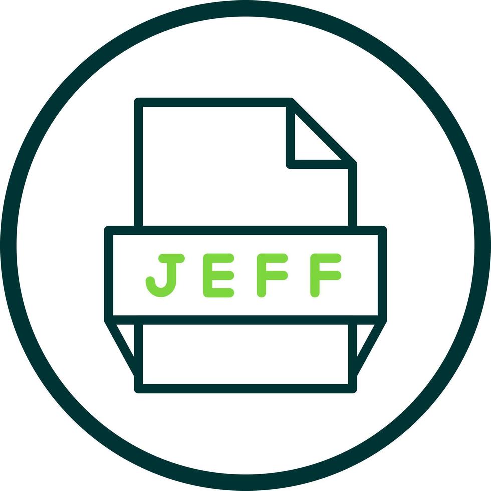 Jeff File Format Icon vector